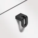 Rankenėlė vieno taško, H2165 35x29mm, matinės juodos spalvos