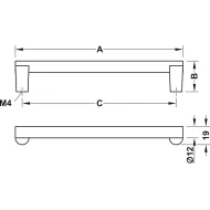 Rankenėlė H2120 320/334 chromas H