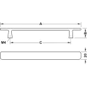 Rankenėlė H2115 CC128mm, L180mm, šlifuota juoda