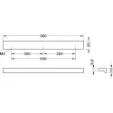 Rankenėlė 86603, aliuminis, CC320-416mm, L500mm, matinė balta