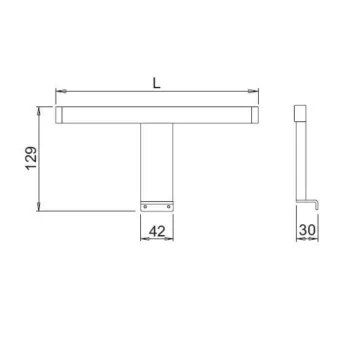 Šviestuvas LED NITEBS 230V/5W L300mm, juoda šilta balta šviesa 3000K