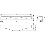 Rankenėlė prof. 256/350 anod.aliuminis H