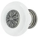 Rankenėlė vieno taško, RETRO 50213, Ø37mm, H30mm, balta/sendinto alavo spalva