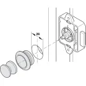 Žiedelis paspaudžiamas spynelei įfrezuojamas Ø26mm, matinis chromas