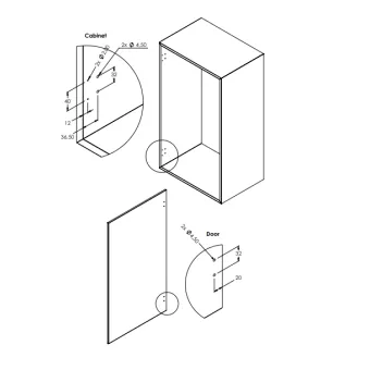 Cabinet hinge "Easy", for inset doors, 14-16mm, chrome plated
