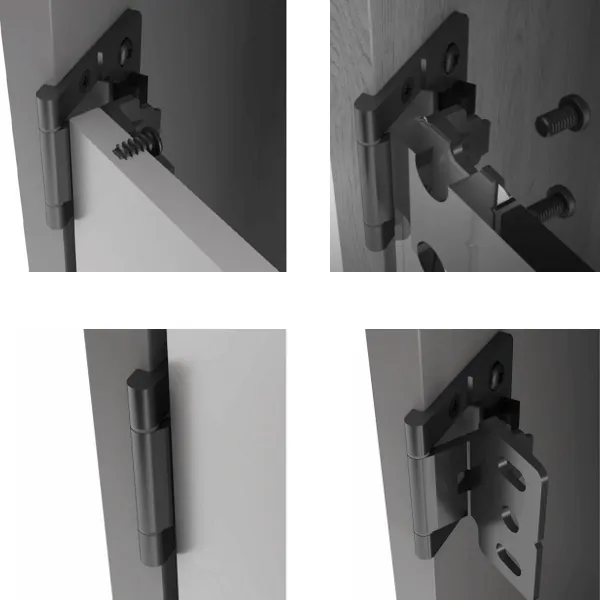 Cabinet hinge "Easy", for inset doors, 14-16mm, black