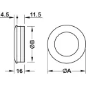 Rankenėlė įfrezuojama 17562 Ø36/40mm, juoda