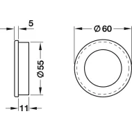 Rankenėlė frez. 60mm bukas HAFELE