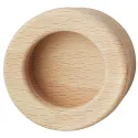 Inset handle, Wood, round 