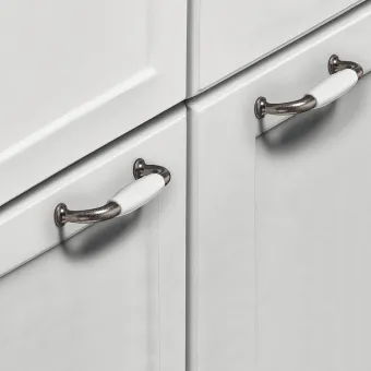 Furniture handle, Bow handle, porcelain