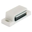 Magnetic catch, plastic housing, for screw fixing