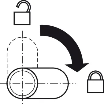 Cam lock, lockable with padlock