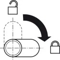 Cam lock, lockable with padlock