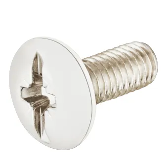 Threaded screw, Flat head, M6, steel