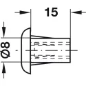 Sleeve, with M6 internal thread, plastic