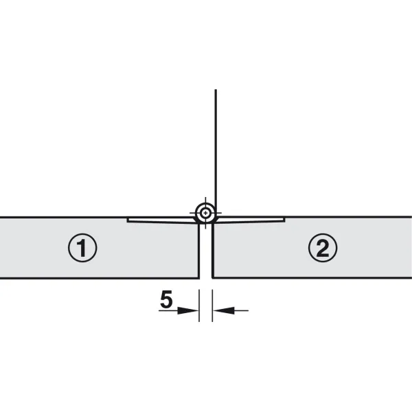 Flap hinge, Opening angle 270°