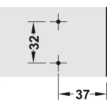 Cruciform mounting plate, Häfele Metalla SM Combi