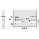 Lid hinge, Soft-close, for small lids