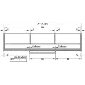 Sliding door fitting, Slido Flat 60 FB, flush, set