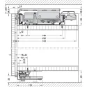 Sliding door fitting, Slido Flat 60 FB, flush, set