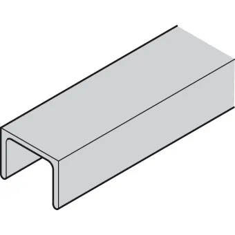 Guide rail, top, single-track, unperforated