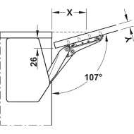 Mechanizmas Free flap 3.15 G HAFELE