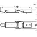Fiksatorius stalui 102mm cinkas HAFELE