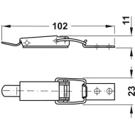 Fiksatorius stalui 102mm cinkas HAFELE