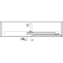 SDS SLido F-Flush52 20A medinėms 2 durims L600mm, anoduotas aliuminis