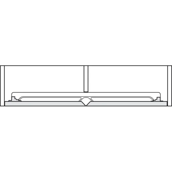 SDS SLido F-Flush52 20A medinėms 2 durims L600mm, anoduotas aliuminis