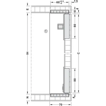 Sliding door fitting, Häfele Slido F-Flush52 20A