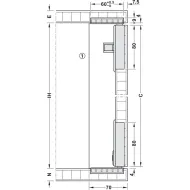 SDS SLido F-Flush52 20A med.2d. 600 anod.alium H