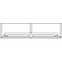 SDS SLido F-Flush52 20A medinėms 2 durims L600mm, anoduota juoda