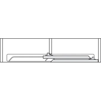 SDS SLido F-Flush52 20A medinėms 2 durims L600mm, anoduota juoda