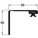 Jungiantysis profilis P55mm, L900mm, 1 durų segmentui HAWA CONCEPTA