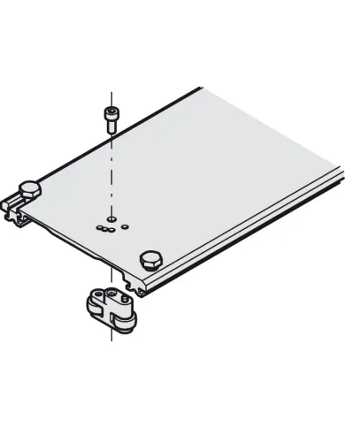 Connector profile, For 2 pivot sliding doors
