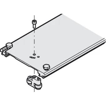 Connector profile, For 2 pivot sliding doors