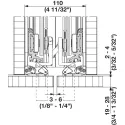 Connector profile, For 2 pivot sliding doors