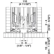 Jungiantysis profilis P110 L650 2d HAWA CONCEPTA