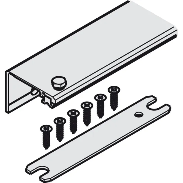 Jungiantysis profilis P55mm, L650mm, 1 durų segmentui HAWA CONCEPTA