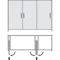 Wooden pivot sliding doors, Hawa Concepta 25, set