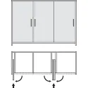 Wooden pivot sliding doors, Hawa Concepta 25, set