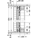 Wooden pivot sliding doors, Hawa Concepta 25, set
