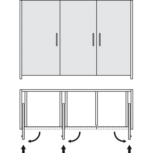 Wooden pivot sliding doors, Hawa Concepta 30, set