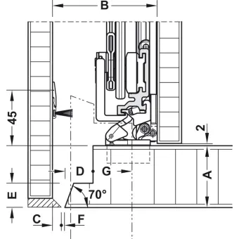 Wooden pivot sliding doors, Hawa Concepta 30, set