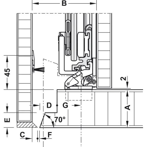Wooden pivot sliding doors, Hawa Concepta 30, set