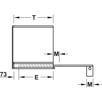 SDS HAWA CONCEPTA 40 medinėms 1 durims H1851-2500mm,