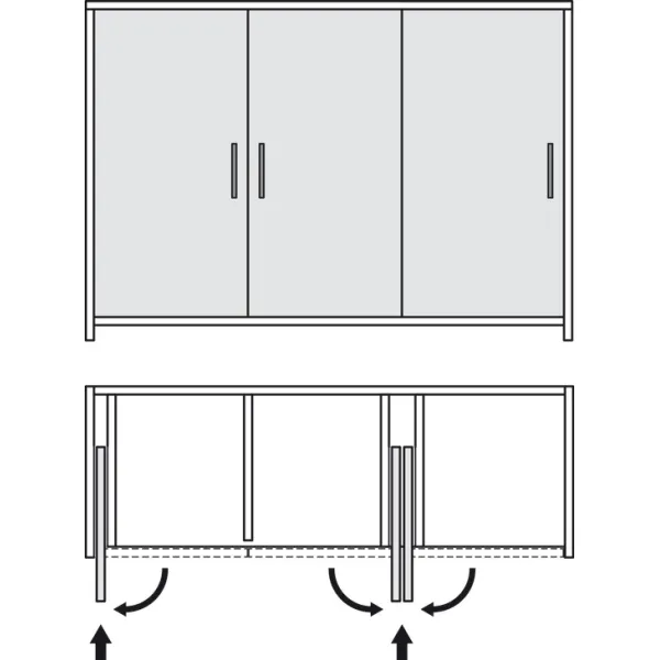 Wooden pivot sliding doors, Hawa Concepta 40, set
