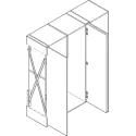 Wooden pivot sliding doors, Hawa Concepta 40, set