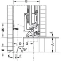 SDS HAWA CONCEPTA 40 medinėms 1 durims H1851-2500mm,